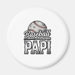 Vintage Baseball Papi Nedsliten Pappa Tröja Design Magnet