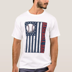 Vintage Baseball Pappa Flagga Tröja Design_1