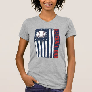 Vintage Baseball Pappa Flagga Tröja Design_1