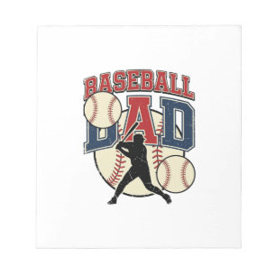 Vintage Baseball Pappa Tröja Design_1 Anteckningsblock