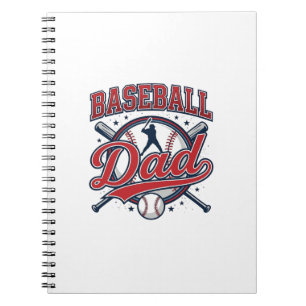 Vintage Baseball Pappa Tröja Design_1 Anteckningsbok