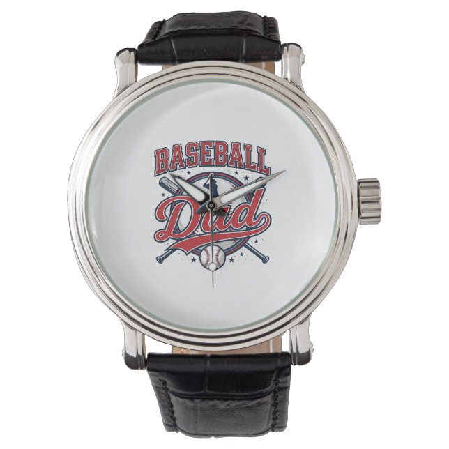 Vintage Baseball Pappa Tröja Design_1 Armbandsur (Framsida)