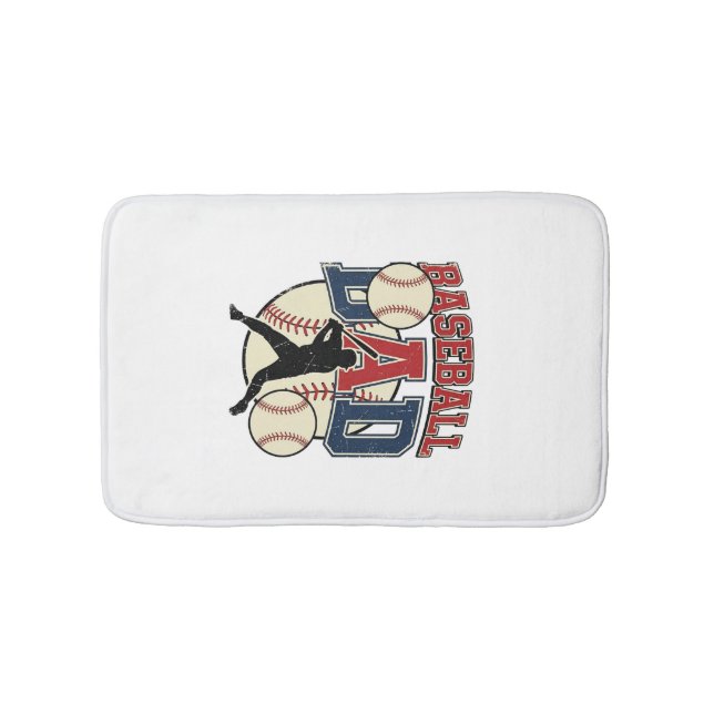 Vintage Baseball Pappa Tröja Design_1 Badrumsmatta (Framsidan)
