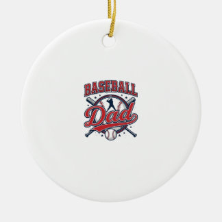 Vintage Baseball Pappa Tröja Design_1 Julgransprydnad Keramik