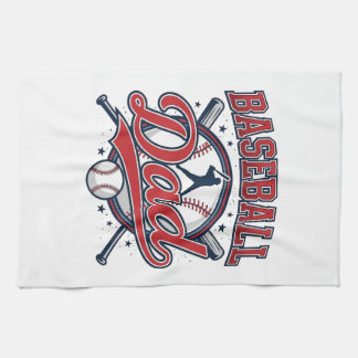 Vintage Baseball Pappa Tröja Design_1 Kökshandduk