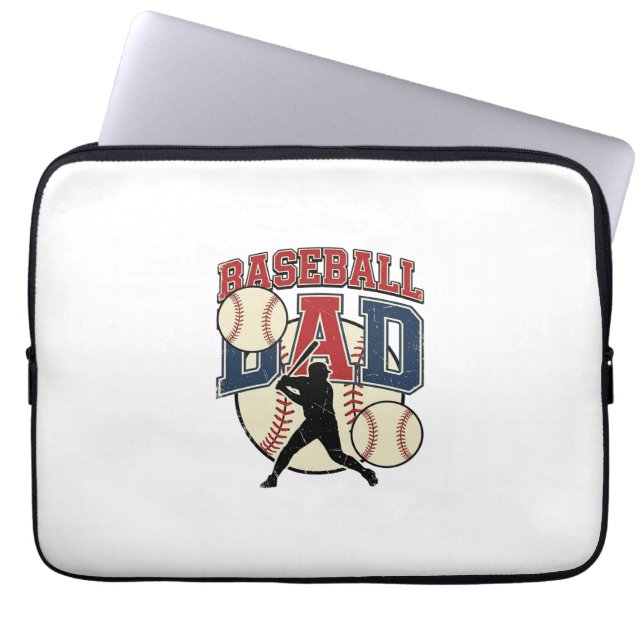 Vintage Baseball Pappa Tröja Design_1 Laptop Fodral (Framsidan)