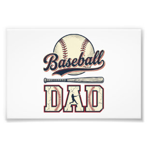 Vintage Baseball Pappa Vector Skjorta Design_1 Fototryck