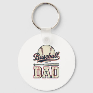 Vintage Baseball Pappa Vector T-Shirt Design_1 Nyckelring