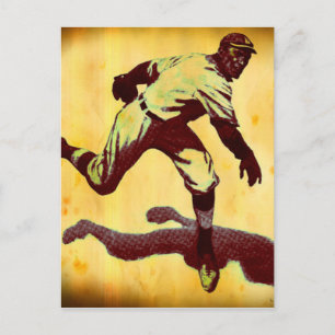 Vintage Baseball Pitcher-anteckningskort Vykort