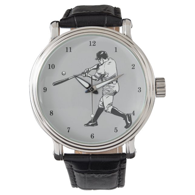 Vintage Baseball Player Armbandsur (Framsida)