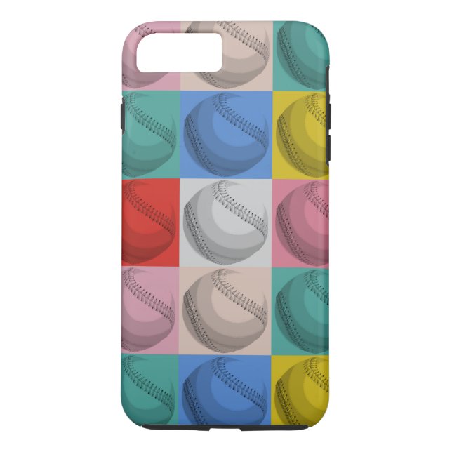 Vintage Baseball Pop Art Case-Mate iPhone Skal (Baksida)
