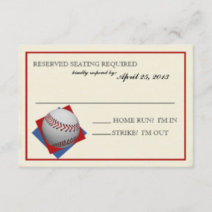 Vintage Baseball Pub Mitzvah Reply OSA Kort