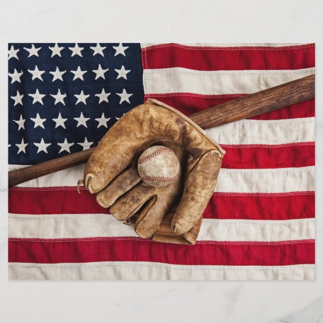 Vintage Baseball Reklamblad (Framsidan)