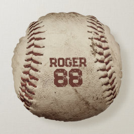 Vintage Baseball Rund Kudde