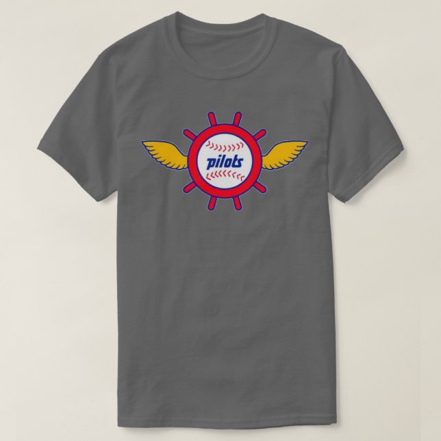 Vintage Baseball Seattle Pilot  T Shirt (Design framsida)