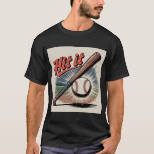 Vintage Baseball "Slå IT" Retro Sports T Shirt