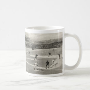 Vintage Baseball-spel Kaffemugg