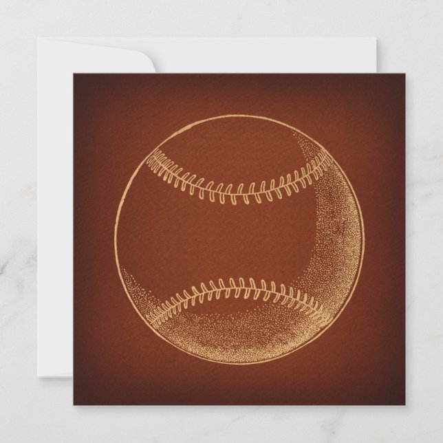 Vintage Baseball Sports Art Inbjudningar (Framsida)