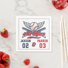 Vintage Baseboll All Star Gemensam Födelsedag Pappersservett