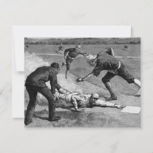 Vintage baseboll av Thure De Thulstrup, 1885 Inbjudningar