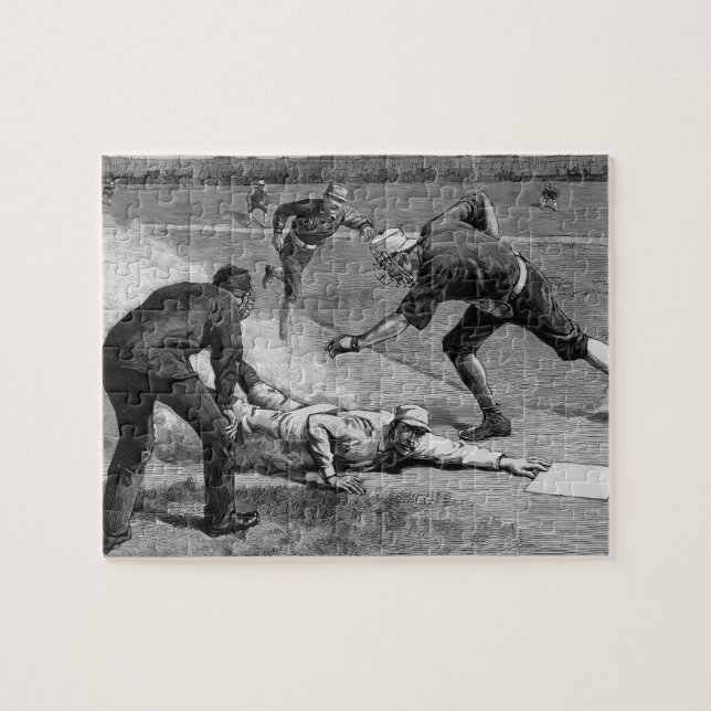 Vintage baseboll av Thure De Thulstrup, 1885 Pussel (Horisontell)