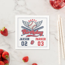 Vintage baseboll dubbelheader gemensam födelsedag