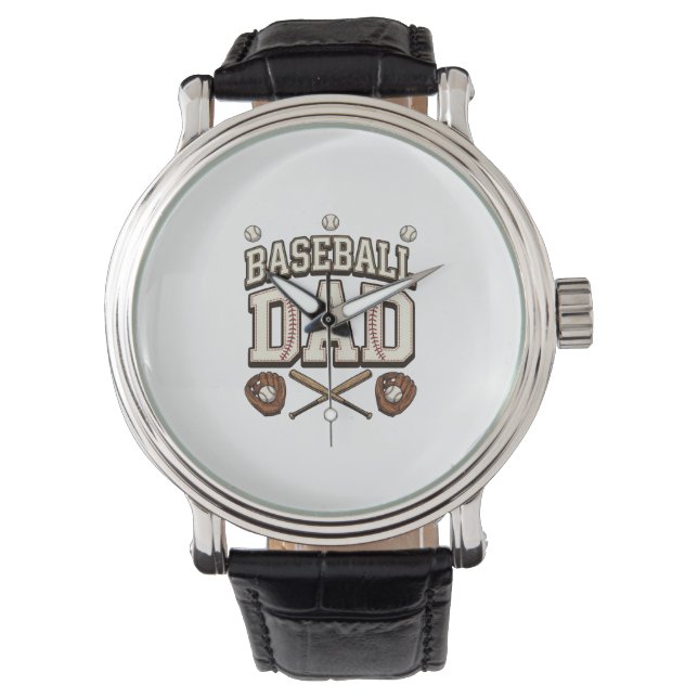 Vintage baseboll pappa fars dag armbandsur (Framsida)