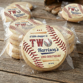 Vintage Baseboll Pojkar 2-årsdag Runt Klistermärke