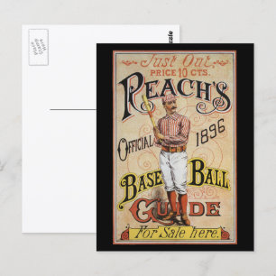 Vintage baseboll, Reach's Guide Omslagsbild Vykort