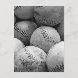 Vintage Basebollar i Black and White Vykort