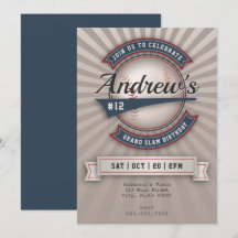 Vintage basebollinbjudan