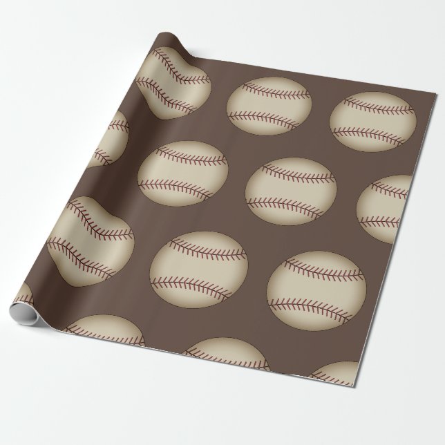 Vintage basebollspapper presentpapper (Utrullad)