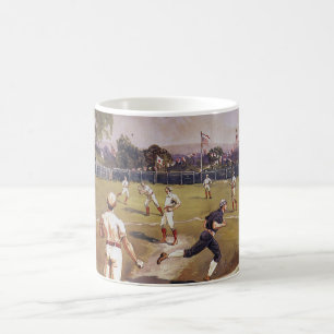 Vintage basebollspel av Henry Sandham Kaffemugg