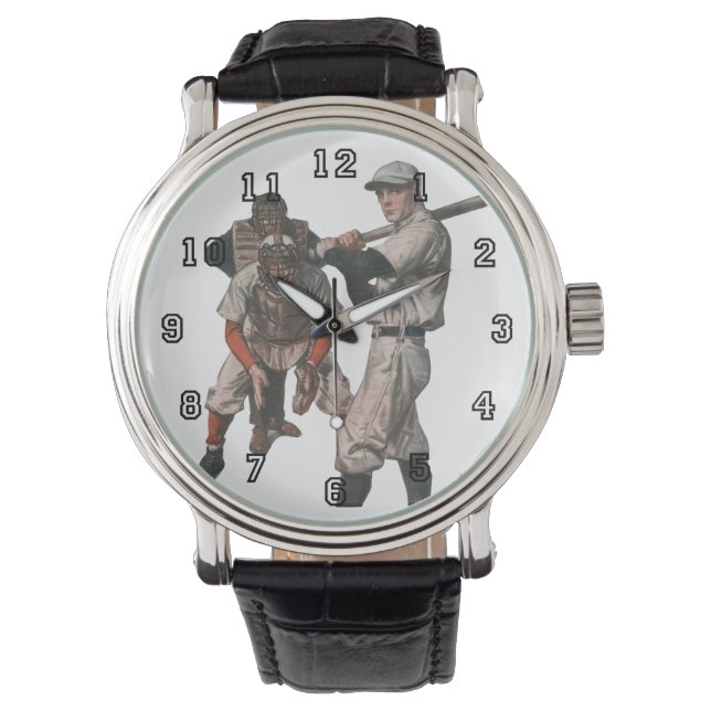 Vintage basebollspelare armbandsur (Framsida)