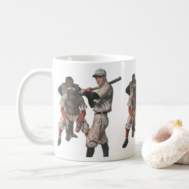 Vintage basebollspelare kaffemugg (Med munk)