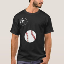 Vintage basebollspelare T-shirt med stor röd