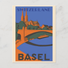 Vintage Basel Schweiz Travel Vykort