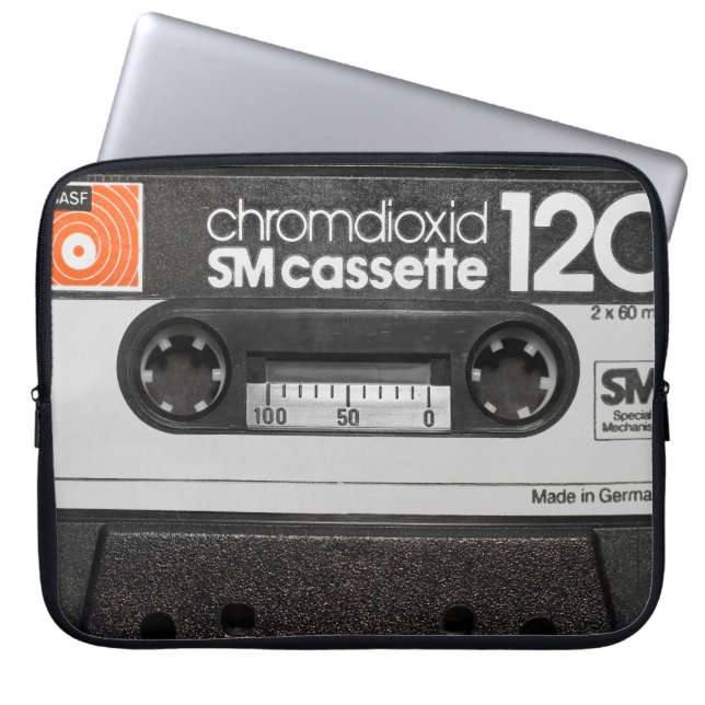 Vintage BASF-kassett: Samlarobjekt Laptop Fodral (Framsidan)