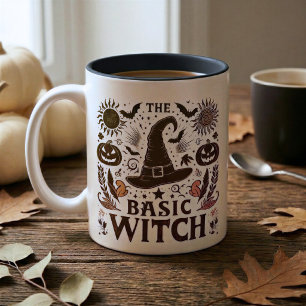Vintage Basic Witch Halloween Kaffemugg