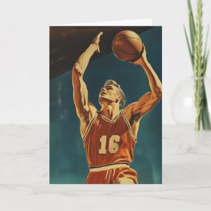 Vintage Basketball Action Shot Inbjudan