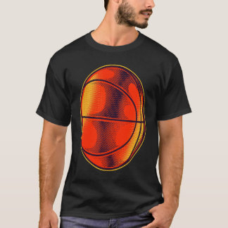 Vintage Basketball B Boll Sketch Basketball Player T Shirt