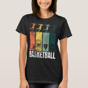 Vintage Basketball Fläkt Retro Basketball Symbols T Shirt