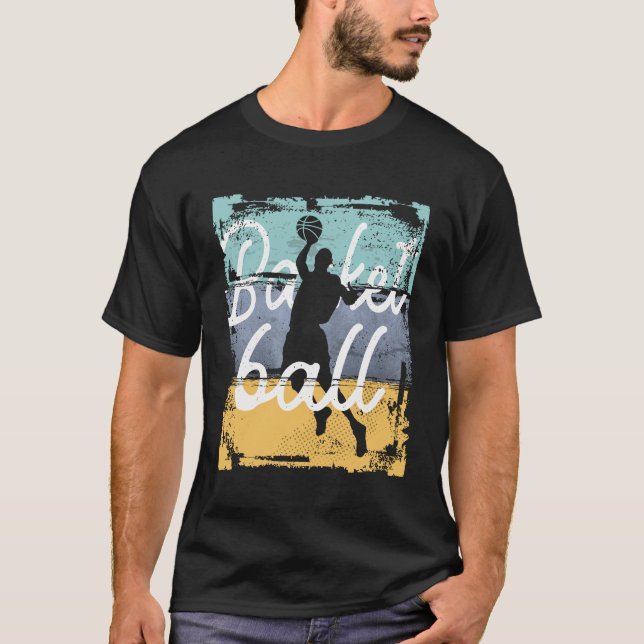 Vintage Basketball Player T Shirt (Framsida)