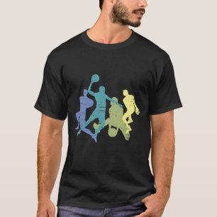 Vintage Basketball Player Tricks Boll Sport Älskar T Shirt