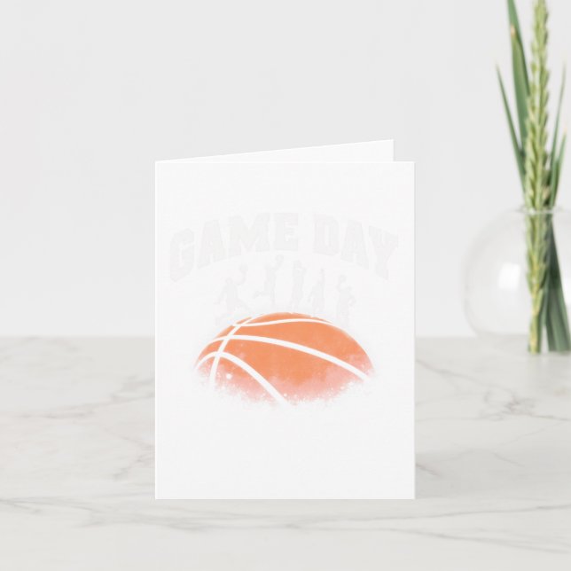 Vintage Basketball-speldag Kort (Framsida)