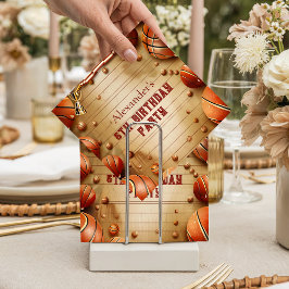 Vintage Basketball Sports Birthday Pappersservett