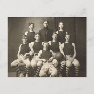 Vintage Basketball Team Vykort