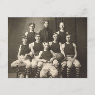 Vintage Basketball Team Vykort