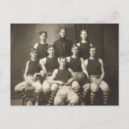 Vintage Basketball Team Vykort