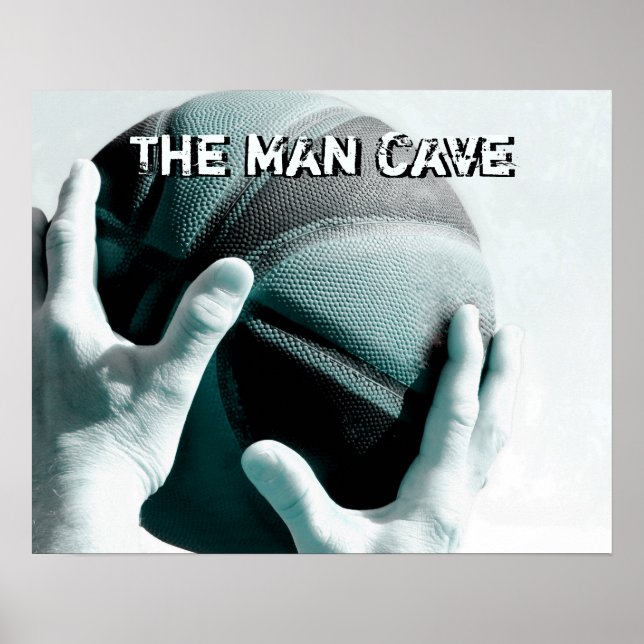 Vintage Basketball the MAN CAVE Poster (Framsidan)